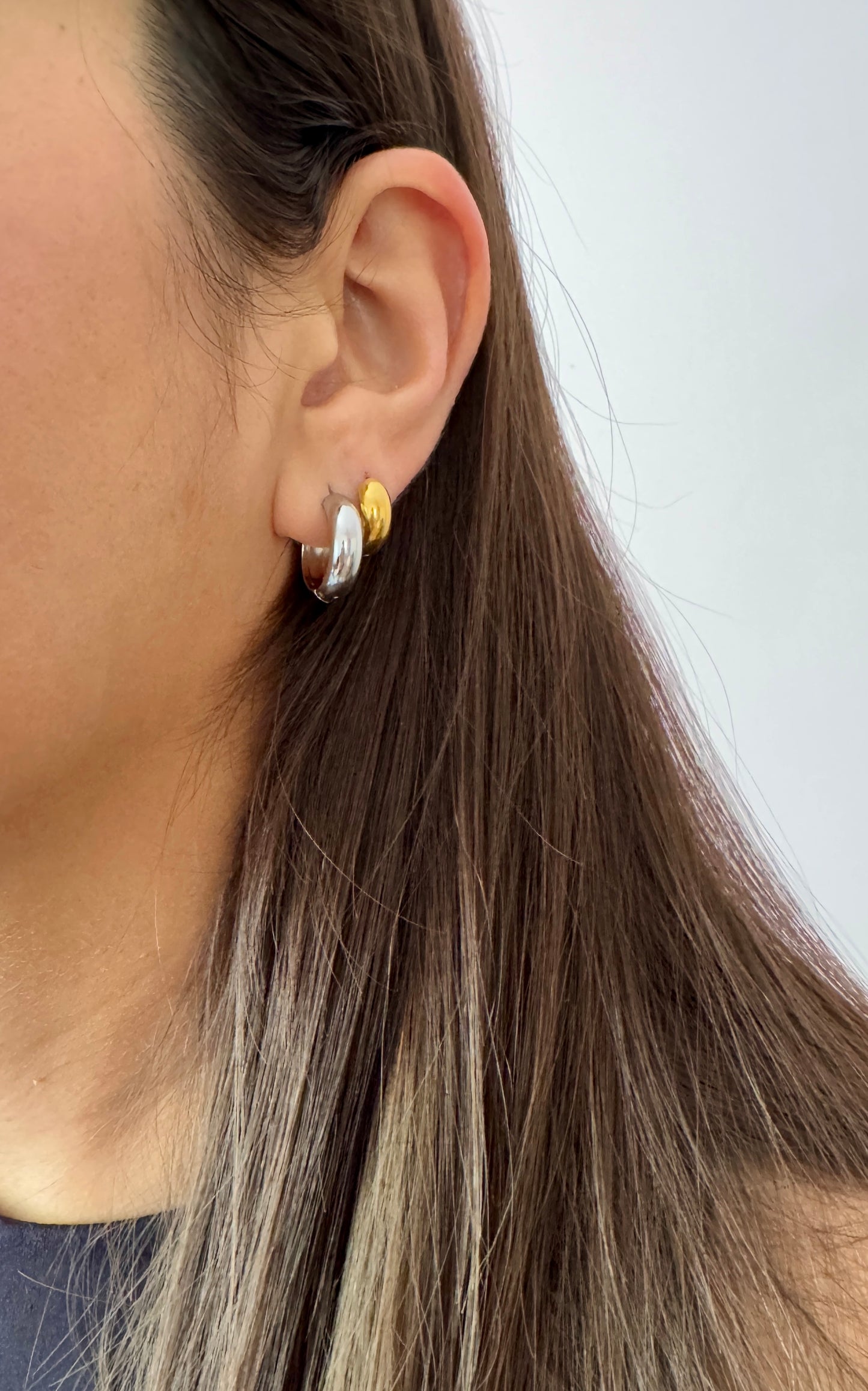 12mm Silver Huggies