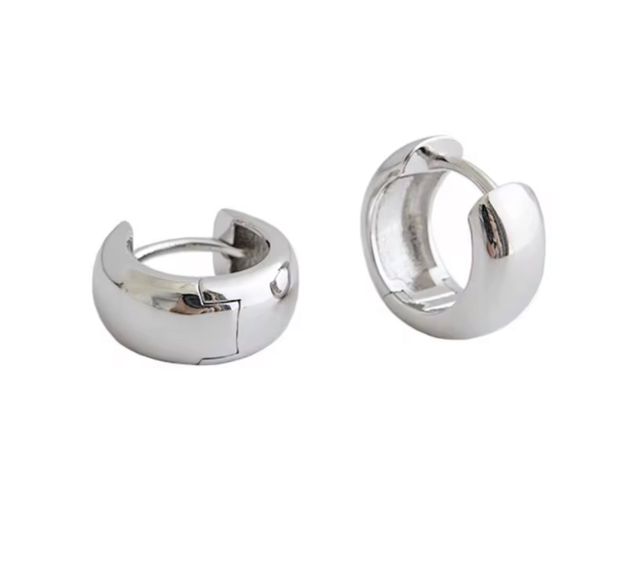 8mm Silver Huggies