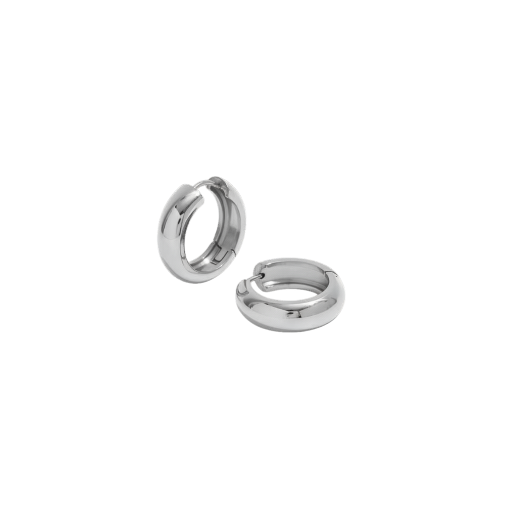 12mm Silver Huggies