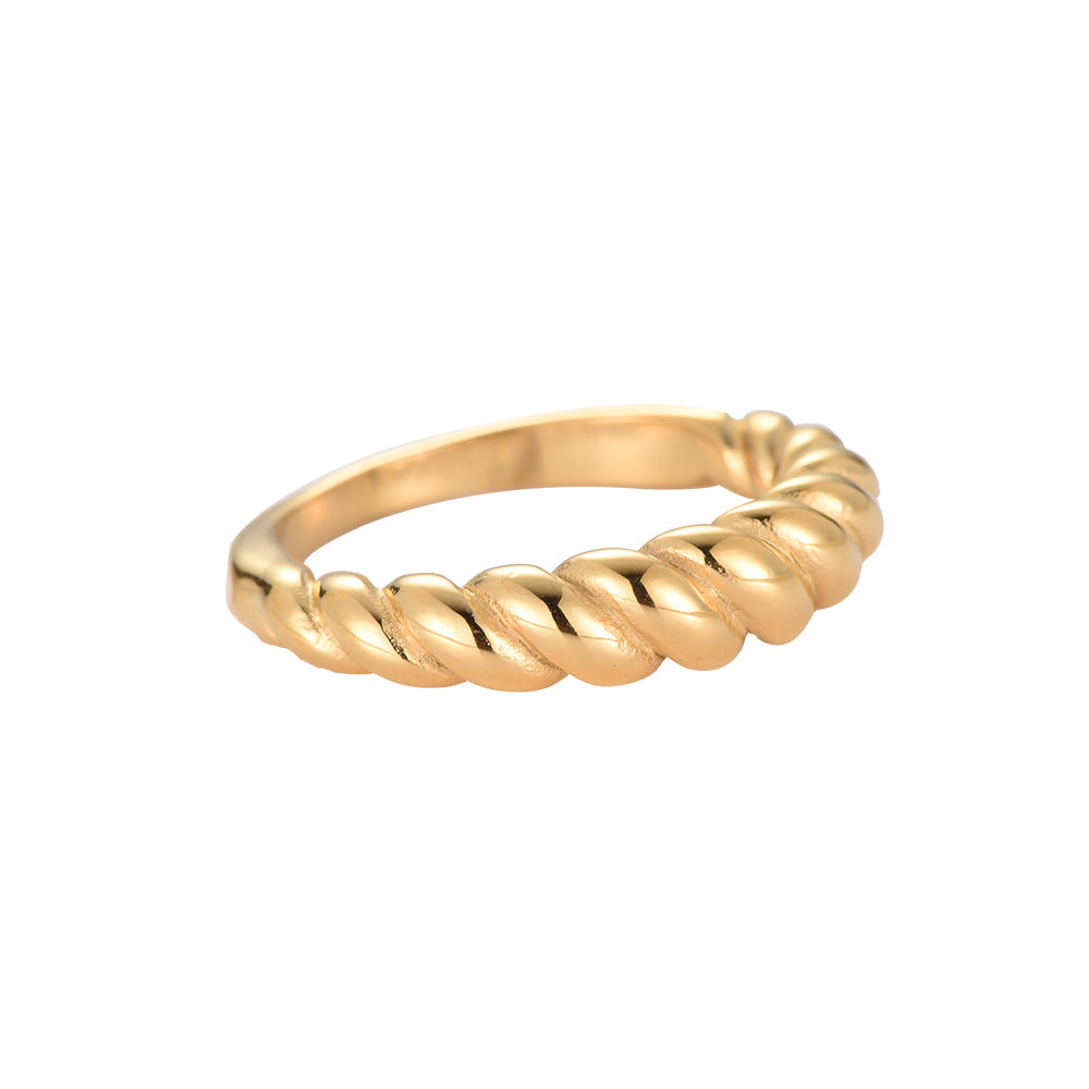 Croissant Thin Golden Ring - aolani jewellery