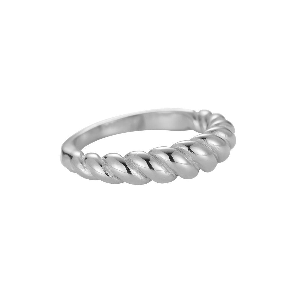 Croissant Thin Silver Ring - aolani jewellery