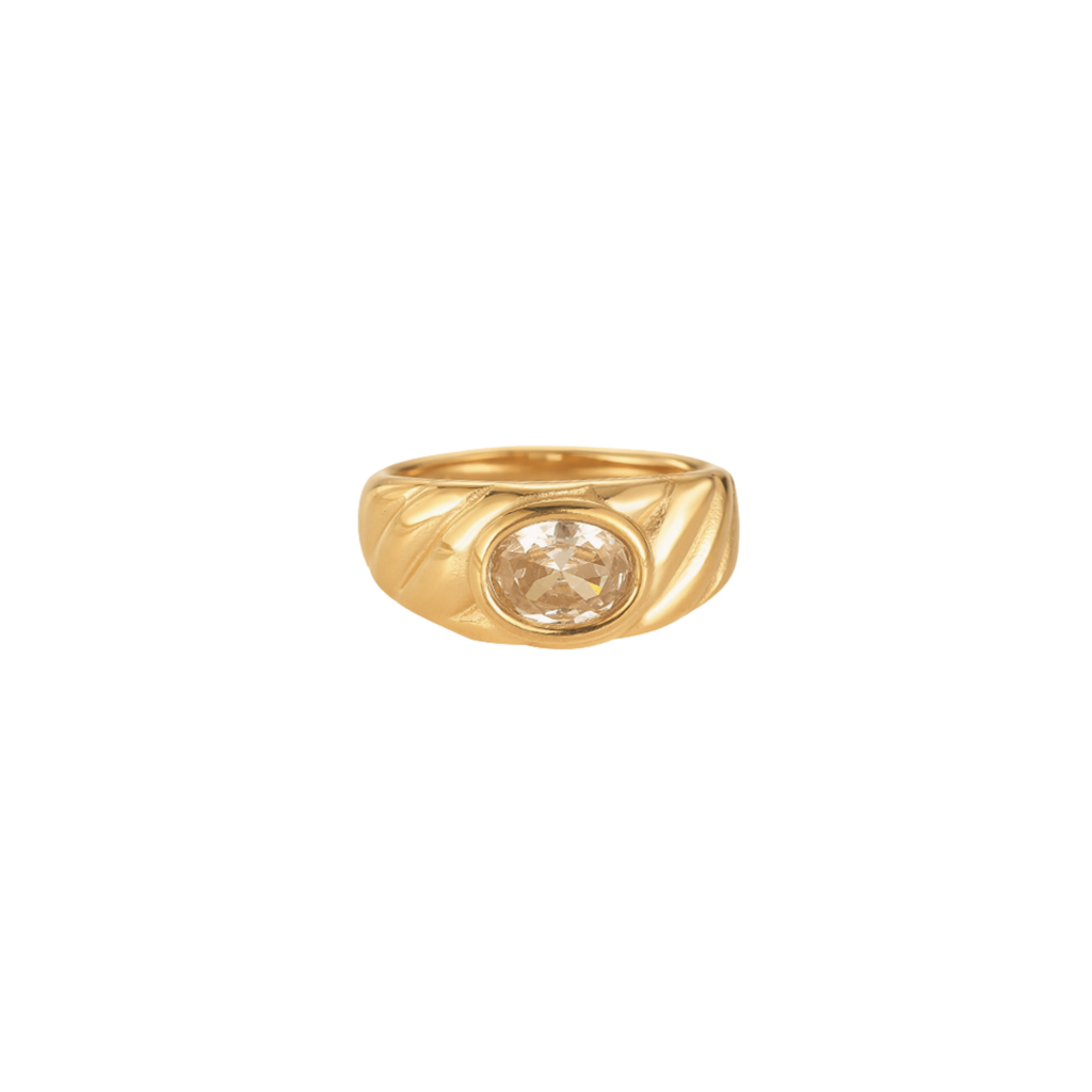 Oval CZ Ring