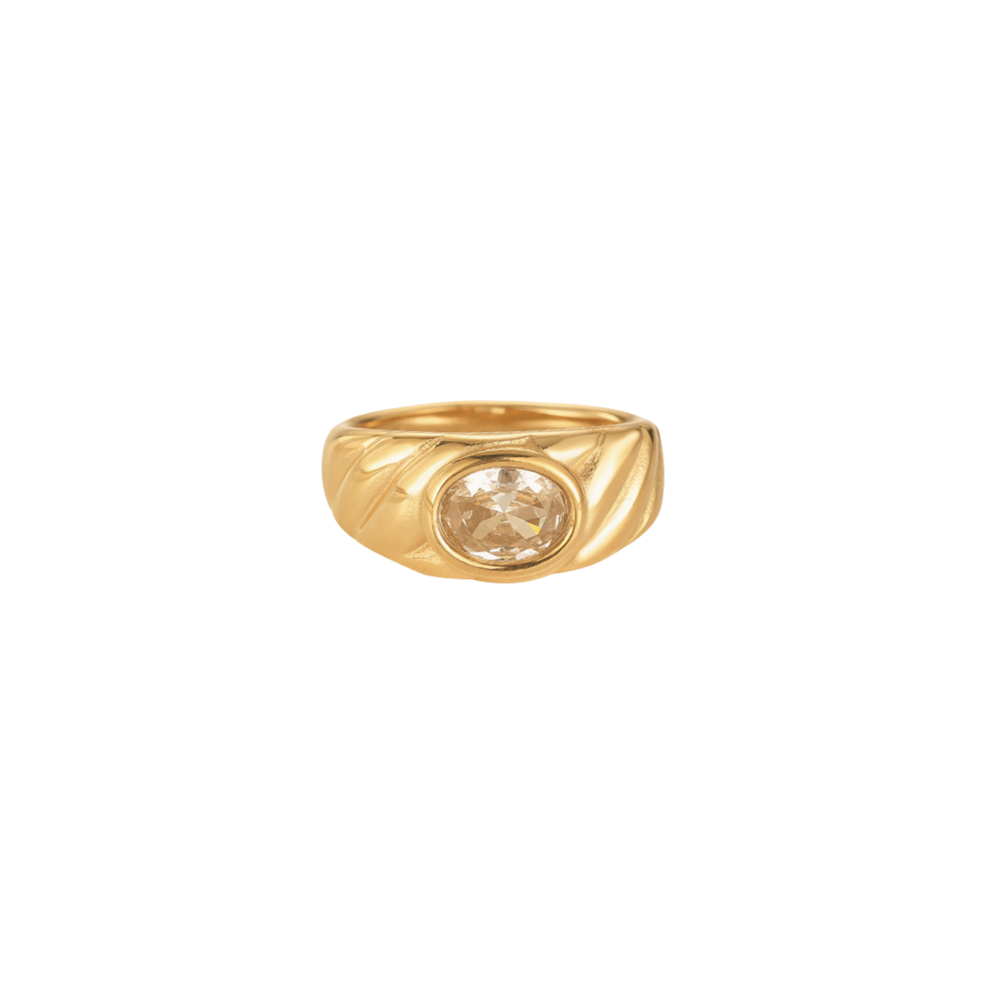 Oval CZ Ring