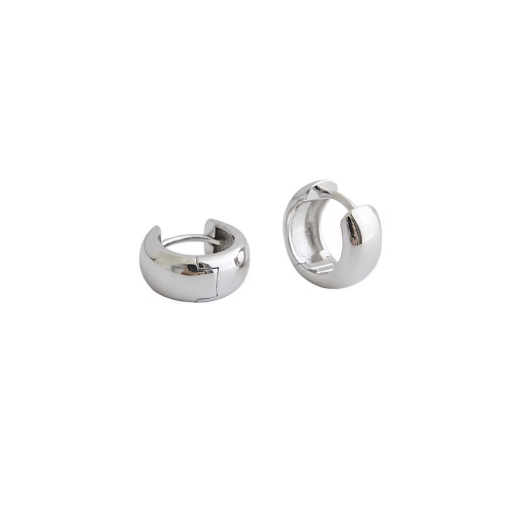 8mm Silver Huggies