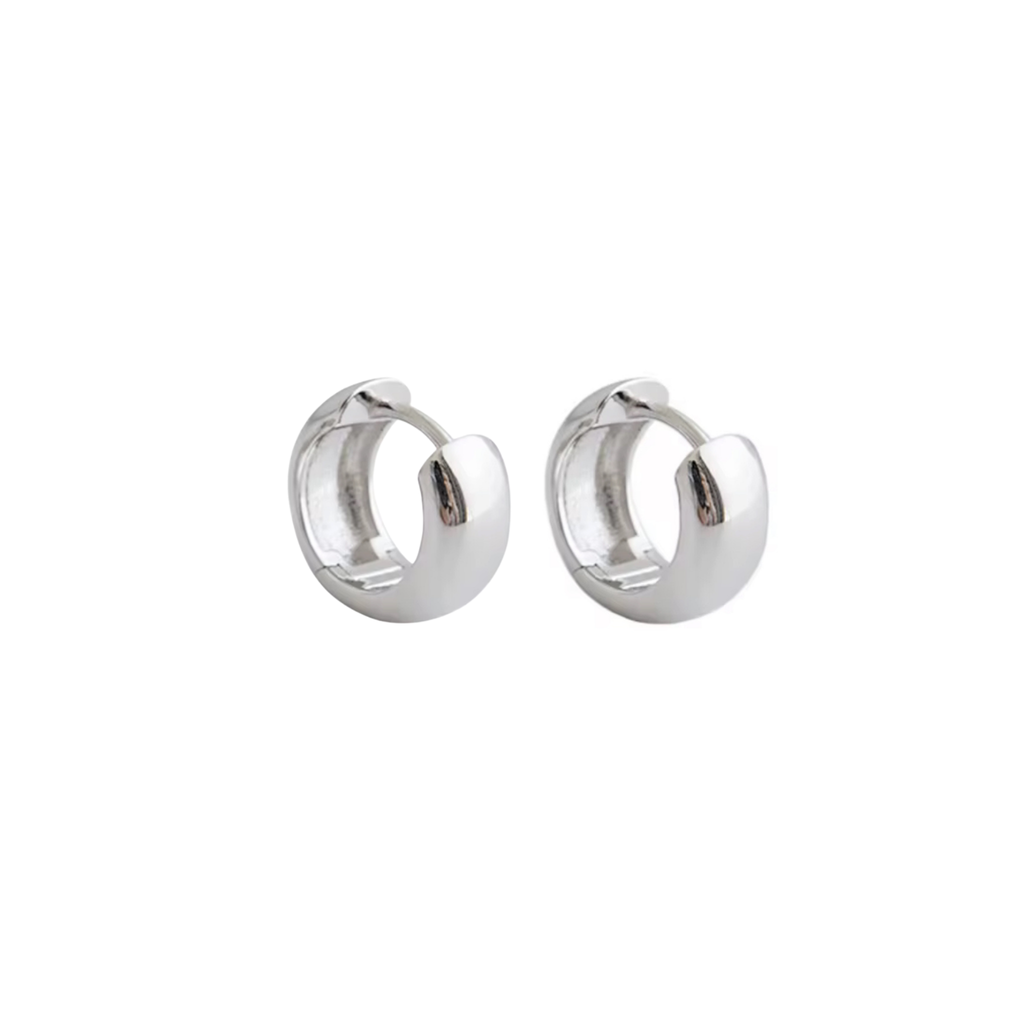 8mm Silver Huggies