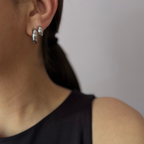 12mm Silver Huggies