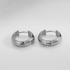 12mm Silver Huggies