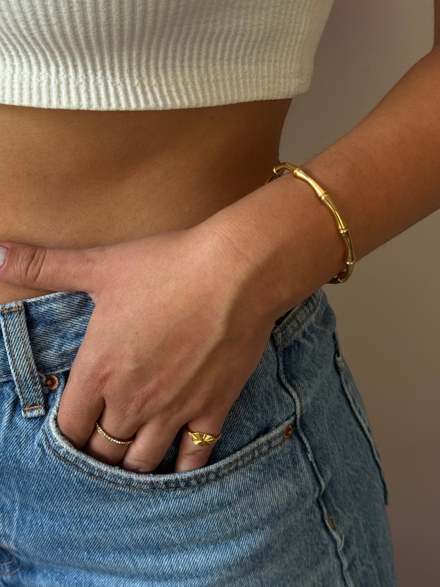 Bamboo Golden cuff