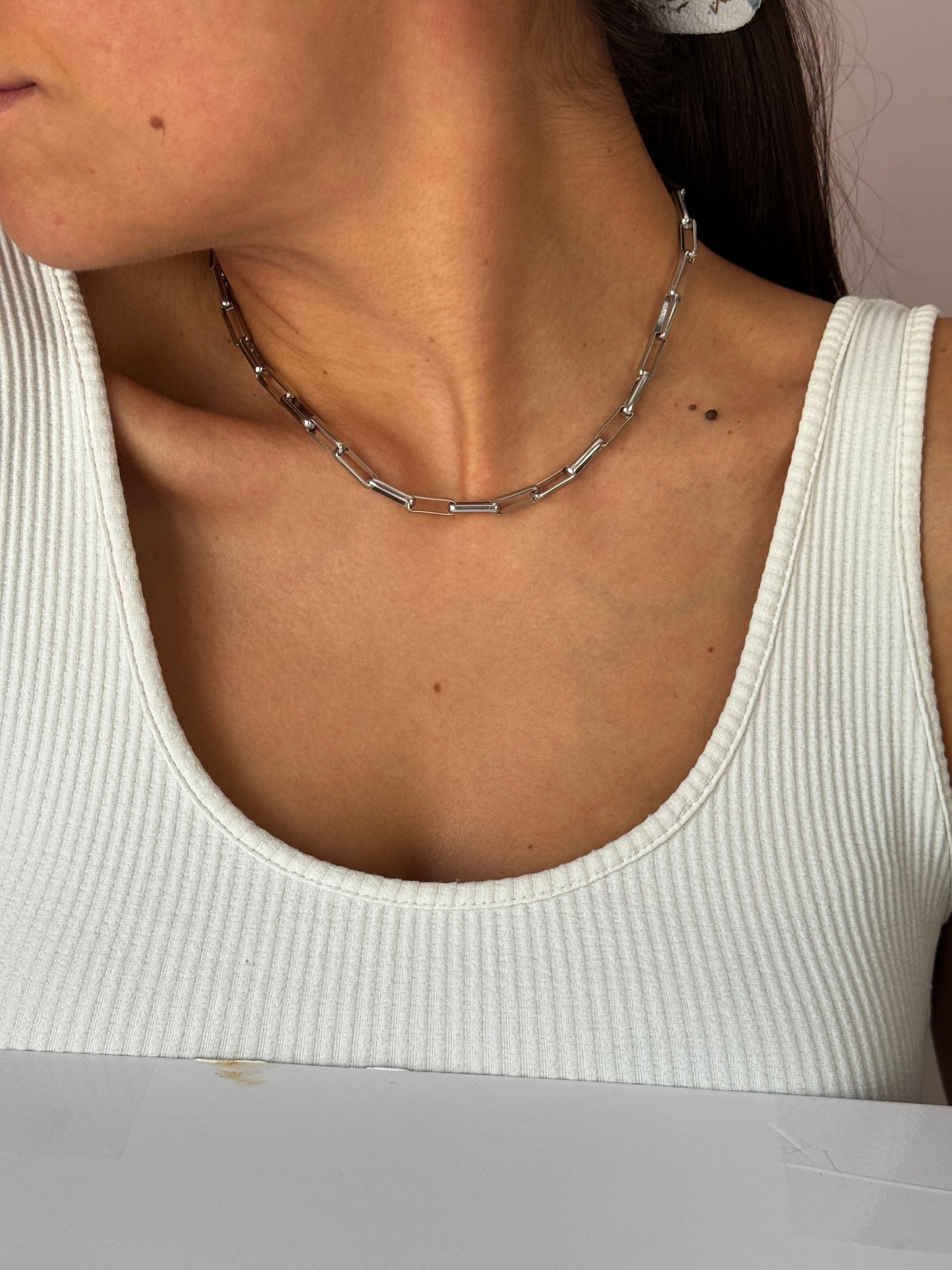 Selena Silver Link Necklace