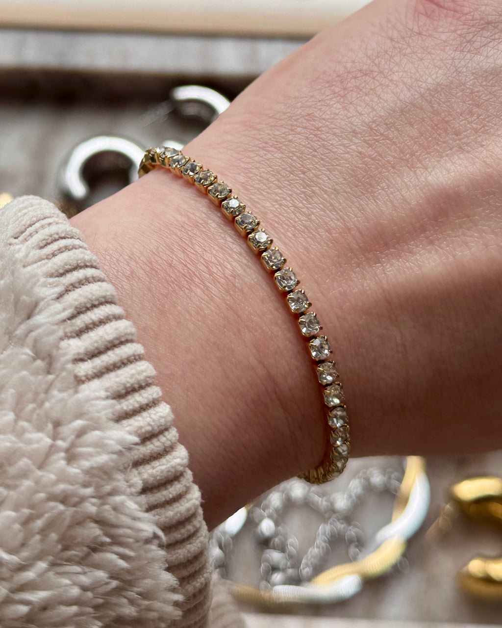 Tennis Mini Golden Bracelet