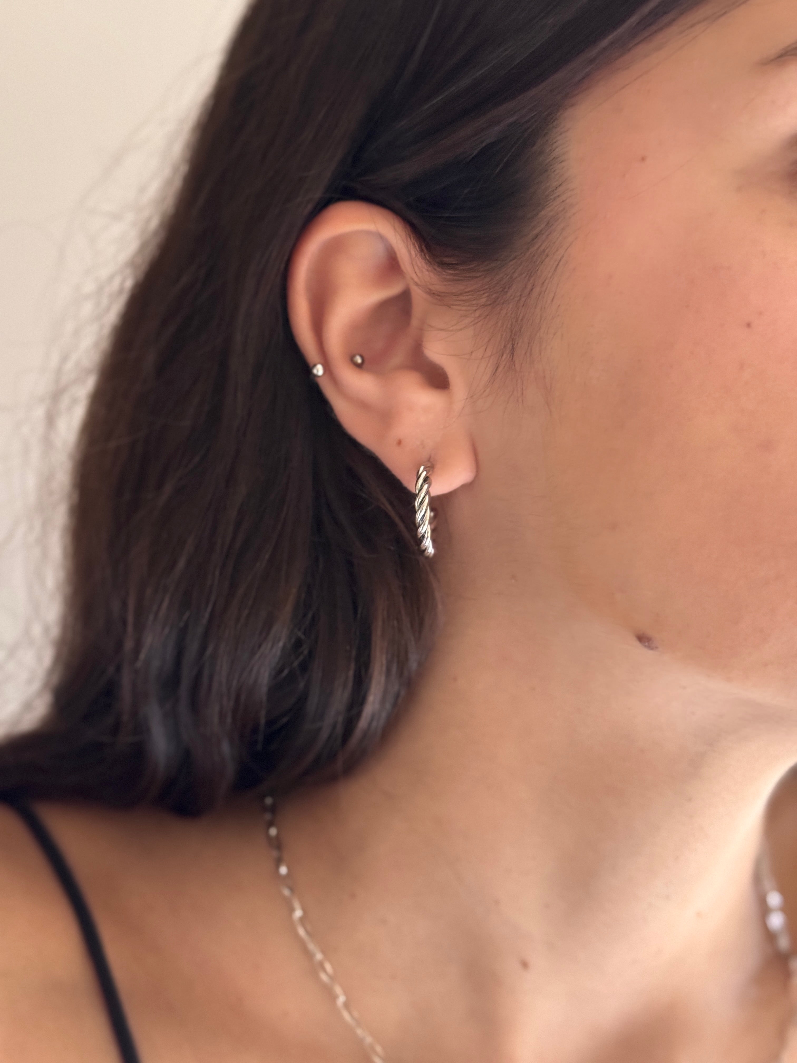 Gold Rope Hoops