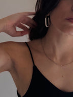 Kayla Chunky Oval Large Hoop Earrings