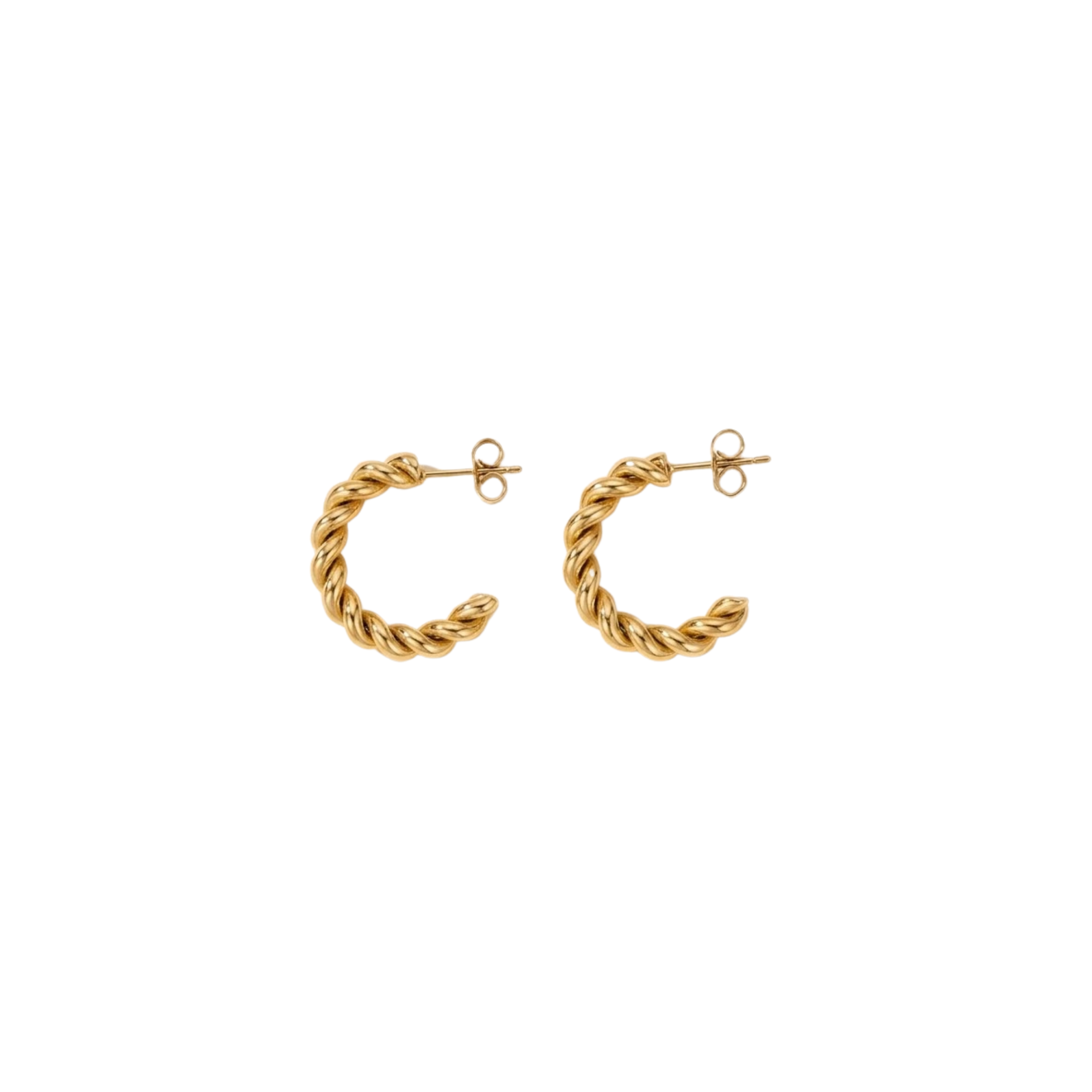 Gold Rope Hoops