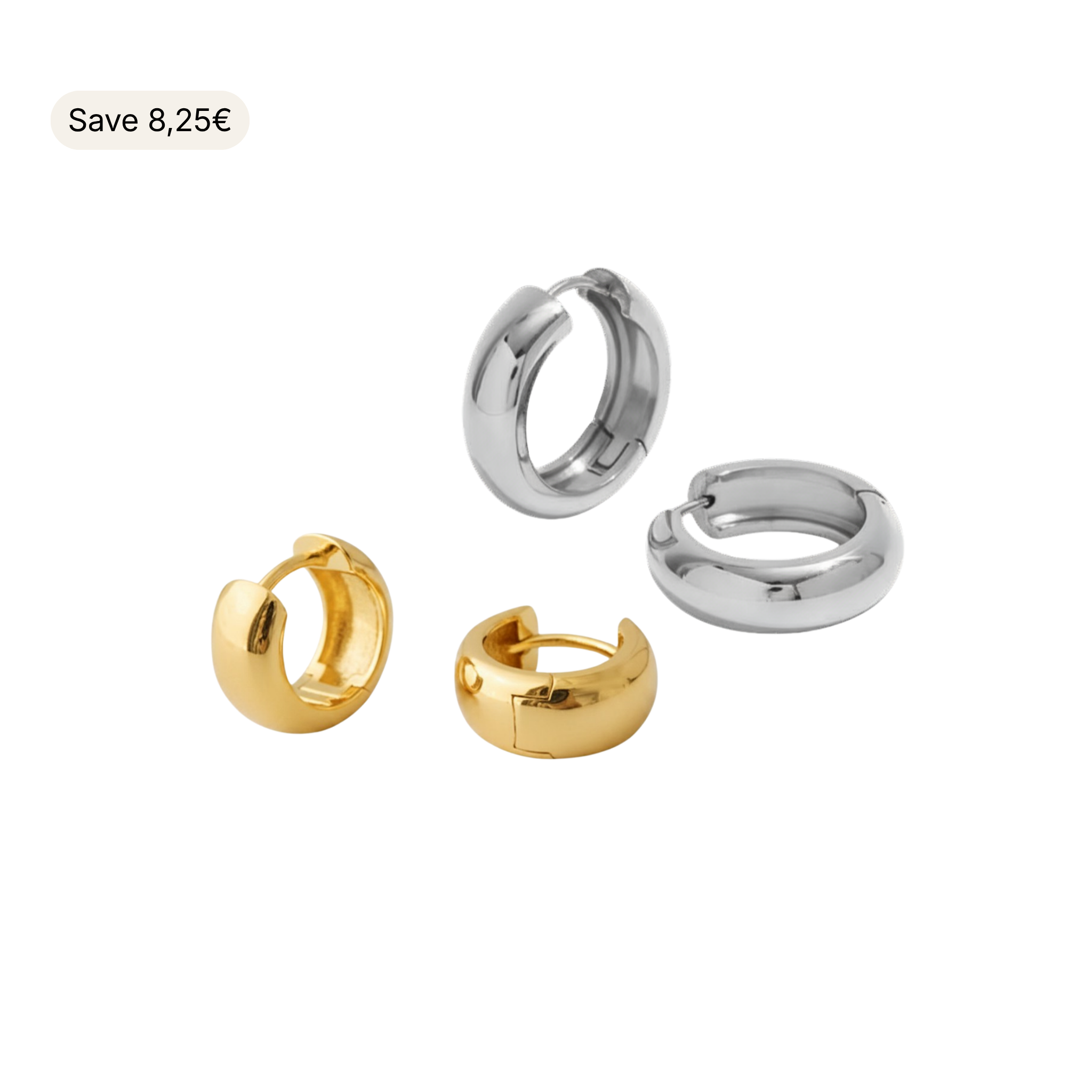The Mixed Metals Huggie Set