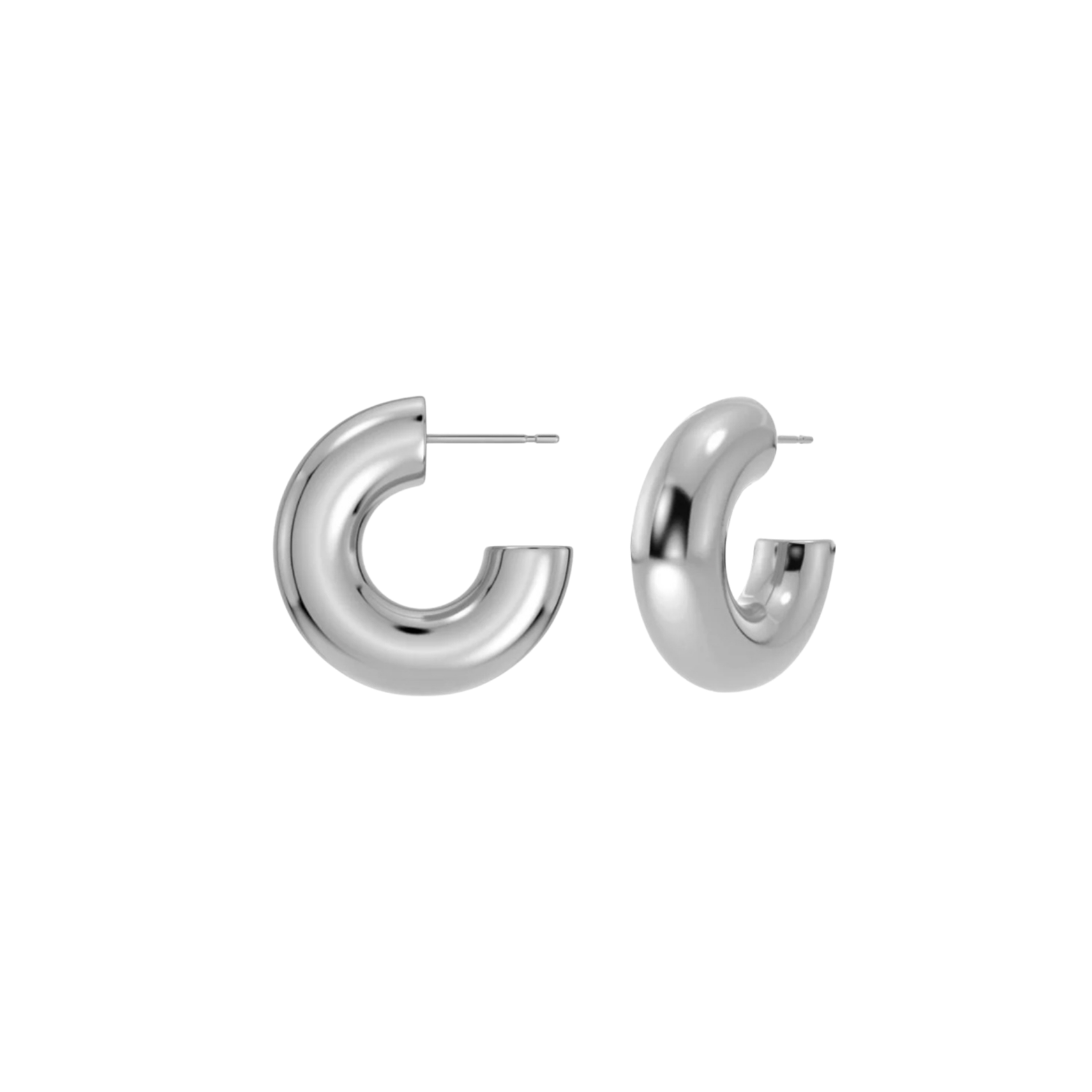 Alma Silver Hoops