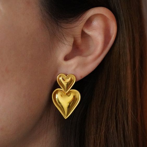 Double Heart Earrings