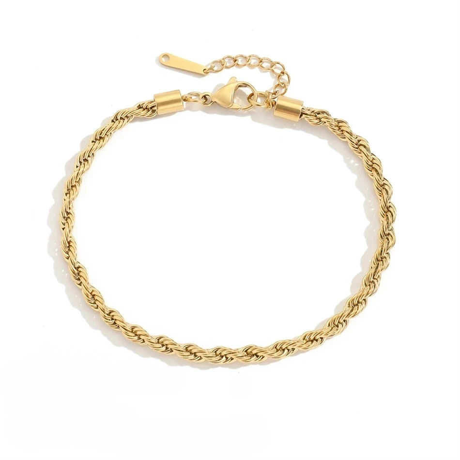 Figaro Golden Chain Bracelet