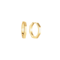 Hexagon Golden Hoops