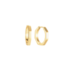 Hexagon Golden Hoops