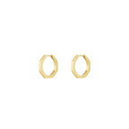 Hexagon Golden Hoops