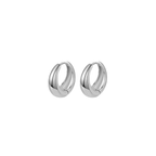 Tear Drop Silver Huggies